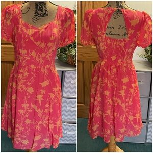 WDMYS 100% Silk Boho Chic A-line Dress